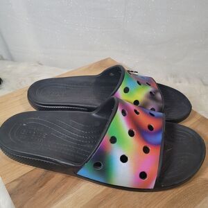 CROCS Men's Rainbow Slides/Sandals Size 13